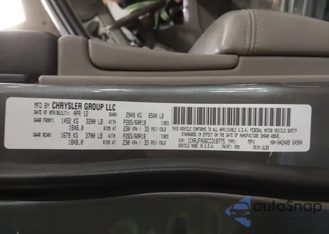 2012 Jeep Grand Cherokee Laredo из США, поврежденный, VIN 1C4RJFAG6CC318775